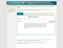 Tablet Screenshot of permits.charlottesville.org